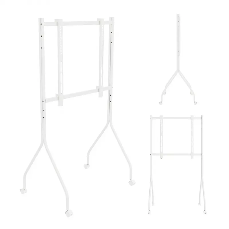 MCN Maclean Soporte / carro para TV, con ruedas, 37–80, carga máx. 50 kg, VESA máx. 600x400, blanco, MC-180 W