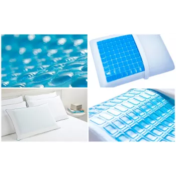 MDH QMED Almohada ortopédica con gel frío - viscoelástica (almohada de gel confort)