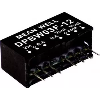 MEAN WELL DPBW03G-15 convertidor DC-DC, 3W, 15V 200mA, entrada 9-18V, DIP24, aislado