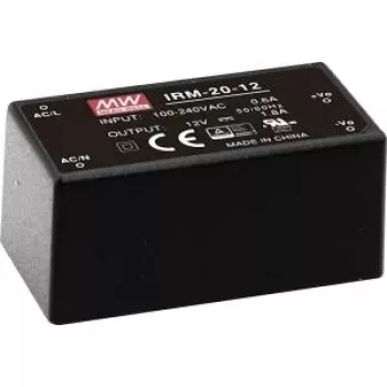 MEAN WELL IRM-20-5 Módulo de fuente de alimentación AC-DC encapsulado de 20W 5V 4A, Negro