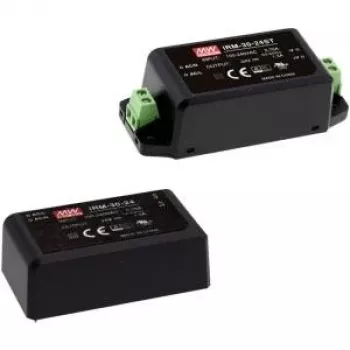 MEAN WELL IRM-30-12 Módulo de fuente de alimentación AC/DC encapsulado 30W 12V 2,5A montaje PCB 85-264VAC ITE 60950/62368 negro