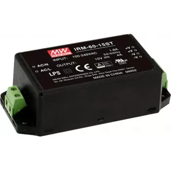 Mean Well IRM-60-12ST fuente de alimentación AC/DC para montaje en PCB 60W 12V 5A