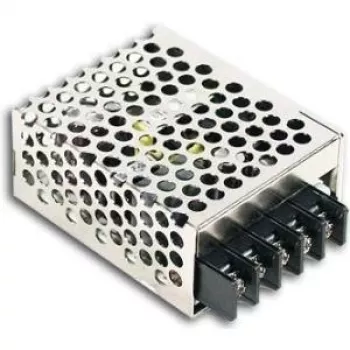 MEAN WELL RS-15-48 Fuente de alimentación cerrada de 15W 48V DC con protección contra sobrecarga, sobretensión y cortocircuito, carcasa metálica, entrada 85-264V AC