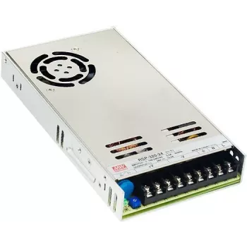 MEAN WELL RSP-320-24 Fuente de alimentación conmutada cerrada 320W 24V 13,4A con PFC, perfil bajo 1U, entrada 88-264V AC