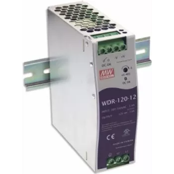 MEAN WELL WDR-120-24 fuente de alimentación para carril DIN 120W 24V 5A industrial metal