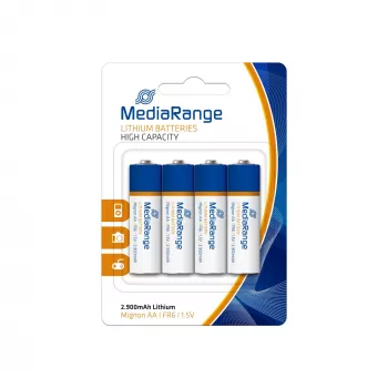 MEDIARANGE MRBAT154 pila de litio AA 1,5V pack de 4