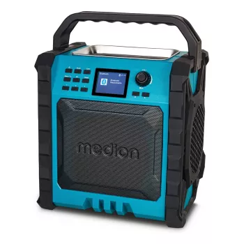 Radio de obra premium Medion LIFE P66896 DAB+ FM Bluetooth 14W resistente a salpicaduras