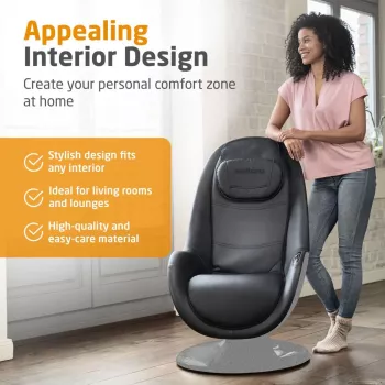Sillón de masaje shiatsu MEDISANA RS 670 con calor y vibración, Negro/Antracita