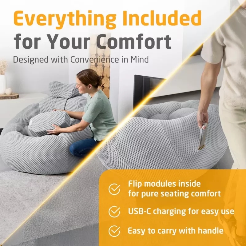 Medisana RS100 sofá bubble con masaje, gris