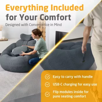 Medisana RS150 sofá bubble con masaje gris oscuro