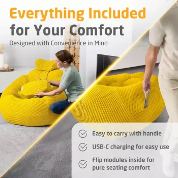 Medisana RS200 Bubble Sofa con masaje amarillo