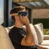 Medivon Horizon Pro 2 masajeador de ojos con presión de aire, vibración, calor, Bluetooth, 5 modos, 1450 mAh, USB-C, azul marino