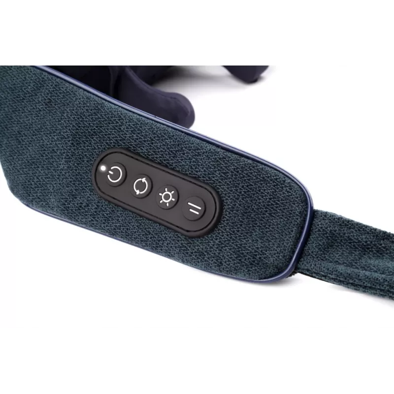 Medivon Hyperion Collar Shiatsu Masajeador de cuello y hombros con calor, 8 cabezales de masaje, 3 niveles de intensidad, negro/gris