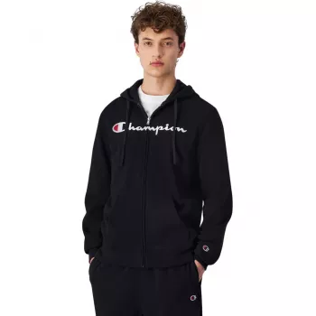 Champion Sudadera con capucha de cremallera completa para hombre Negro 220255 KK001 L
