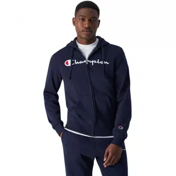Champion Sudadera con capucha de cremallera completa para hombre Navy Blue 220255 BS501 L