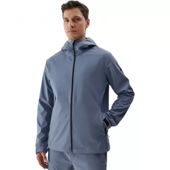 Chaqueta softshell hombre 4F M283 Denim - impermeable y cortavientos con capucha, talla L