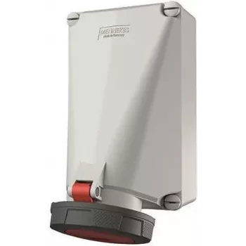 MENNEKES 143 Toma de pared CEE 125A 5 polos 400V 6h IP67 Rojo