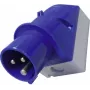 MENNEKES CEE-CARA Conector macho de pared 16 A 3 polos 230 V 6h IP44 Azul