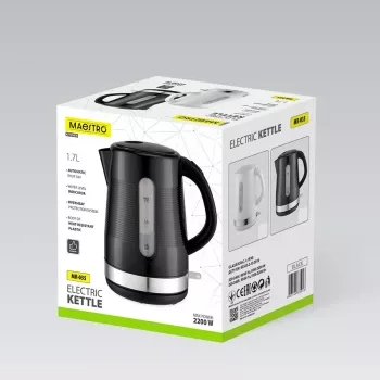 MEO MAESTRO Hervidor eléctrico 1,7 L 2200 W negro MR-035-BLACK
