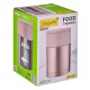 MEO MAESTRO MR-1636-60 600 ml fiambrera de acero inoxidable con aislamiento al vacío de doble pared con 2 recipientes y cuchara plegable