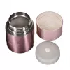 MEO MAESTRO MR-1636-60 600 ml fiambrera de acero inoxidable con aislamiento al vacío de doble pared con 2 recipientes y cuchara plegable