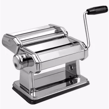 MEO MR-1679 MAESTRO máquina manual para hacer pasta - acero cromado, 9 ajustes de grosor, 3 tipos de pasta, pinza de mesa