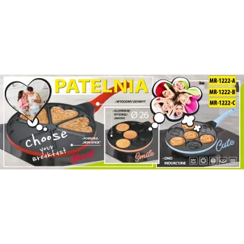 MEO Smile Sartén para crepes 26 cm Aluminio antiadherente Negro MR-1222-B