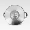 MEO Olla a presión de acero inoxidable 4L, 22 cm, 3 niveles, apta para inducción, plata MR-2900-22