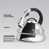 MEO Stovetop Kettle 2.8L MR-1328 MAESTRO Hervidor para placas de cocina de acero inoxidable con silbato y asa de baquelita resistente al calor, apto para inducción y todo tipo de cocinas, plata