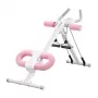 MERACH MR-2314 entrenador de abdominales - resistencia de muelle ajustable, plegable, monitor LCD, negro/rojo