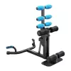 MERACH MR-2417B1 Máquina multifunción de sentadillas - sissy squat, sit-up, push-up, extensión de piernas, plegable, negro/rojo