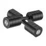 MERACH MR-2444 Mancuernas ajustables (pack de 2) - 2,5-24 kg, 15 ajustes, dial giratorio, negro/rojo