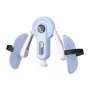 MERACH MR-2522 entrenador de piernas (blanco y azul) – ejercitador de muslos ajustable con resistencia de muelle y contador LCD