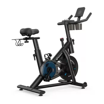 Bicicleta de spinning MERACH MR-S26B2-EU – resistencia magnética, Bluetooth, volante de inercia 6 kg, negro