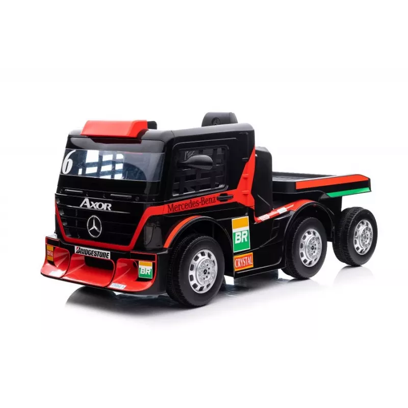 Mercedes camión + remolque XMX622B juguete a batería con luces LED y LCD rojo