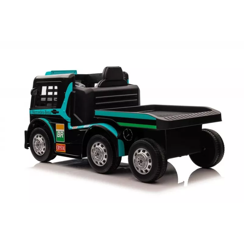 Camión eléctrico infantil Mercedes XMX622B con remolque, LCD, azul