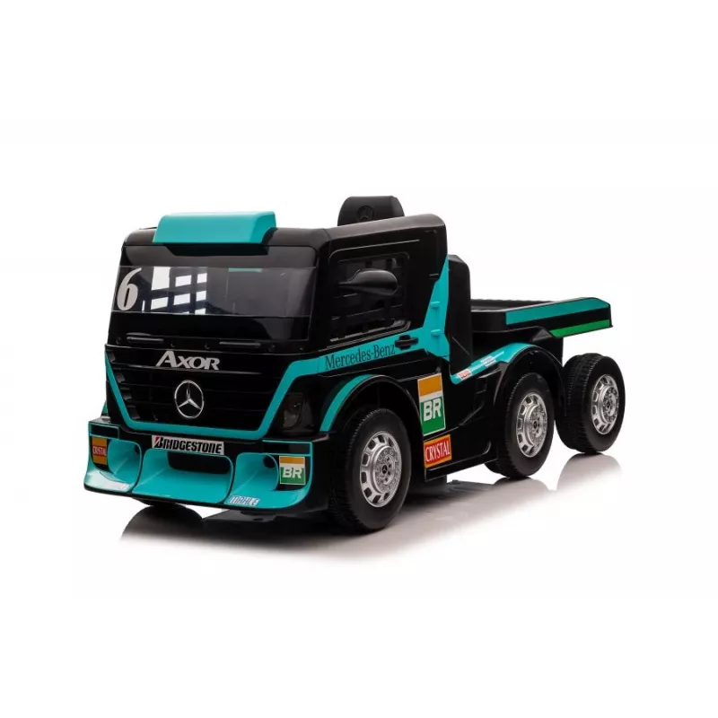 Camión eléctrico infantil Mercedes XMX622B con remolque, LCD, azul