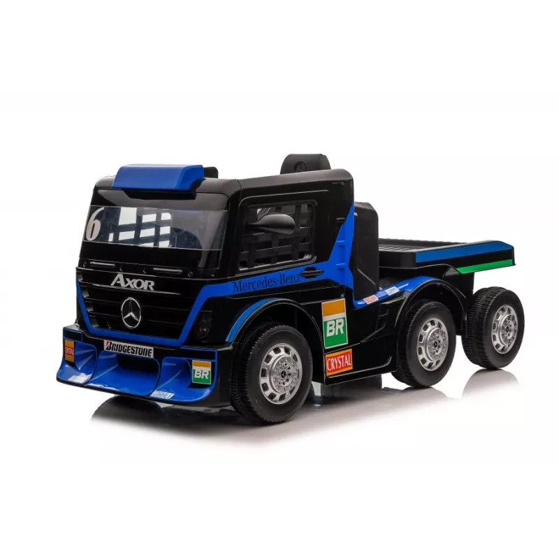 Mercedes camión + remolque XMX622B juguete a batería con LCD azul marino