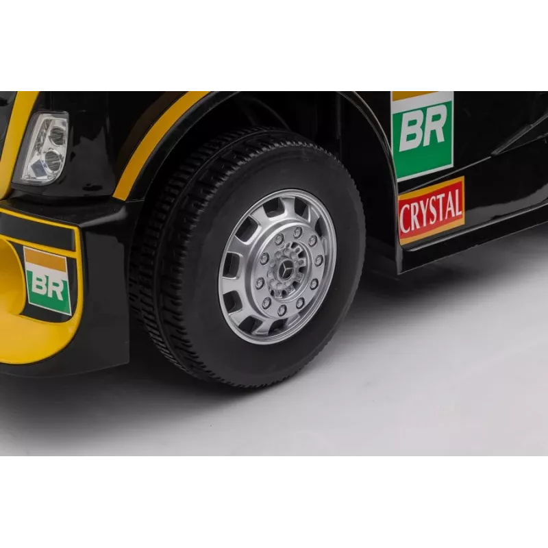 Mercedes camión + remolque XMX622B coche de juguete a batería con LCD amarillo
