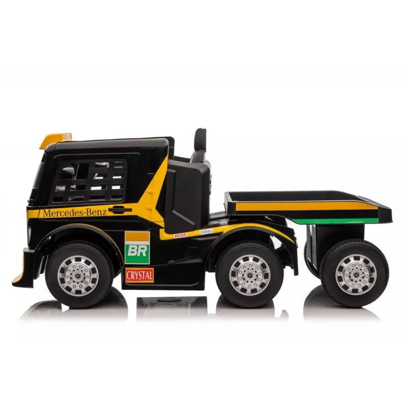 Mercedes camión + remolque XMX622B coche de juguete a batería con LCD amarillo