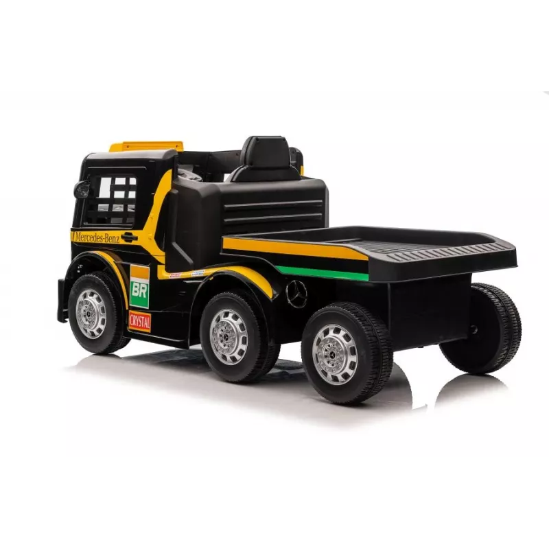 Mercedes camión + remolque XMX622B coche de juguete a batería con LCD amarillo