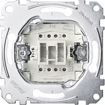 Merten Mecanismo interruptor bipolar 16AX 250V AC, empotrar, bornes de tornillo MEG3612-0000