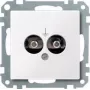 Merten 290425 Mecanismo de toma Schuko, blanco polar (RAL 9010), empotrar, 16 A, 250 V, IP20, bornes de tornillo, System M