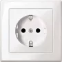 Merten MEG2300-1519 toma de corriente Schuko CEE 7/3, empotrar, 16 A, 250 V, blanco polar