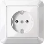 Merten MEG2301-1025 toma de corriente Schuko, 16 A, empotrar, blanco polar