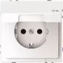 Merten Toma SCHUKO con tapa abatible, IP44, protección contra contactos mejorada, bornes de inserción, blanco polar MEG2314-6035