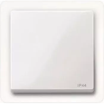 Merten System M Tecla cubierta de interruptor, Blanco polar Brillante con símbolo de luz 432019
