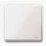 Merten System M Tecla cubierta de interruptor, Blanco polar Brillante con símbolo de luz 432019