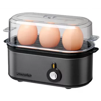 MESKO MS 4485gm Hervidor de huevos, 7 huevos, 450 W, gris oscuro