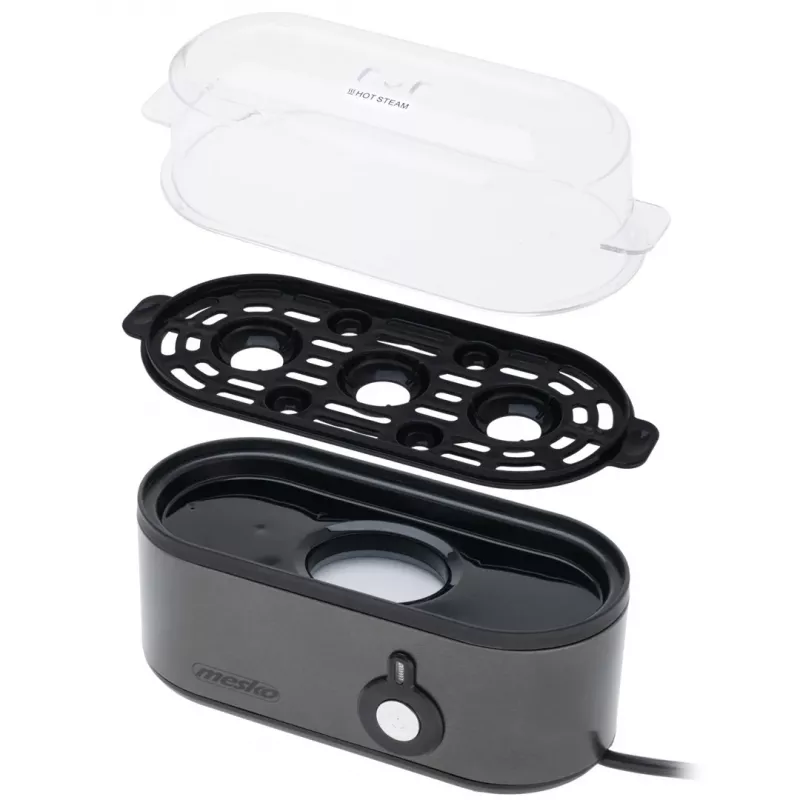 MESKO MS 4485gm Hervidor de huevos, 7 huevos, 450 W, gris oscuro